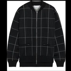 Phillip Lim Black Checkered Bomber Jacket